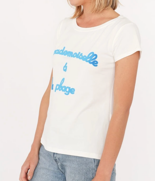 Tee-shirt "mademoiselle à la plage"