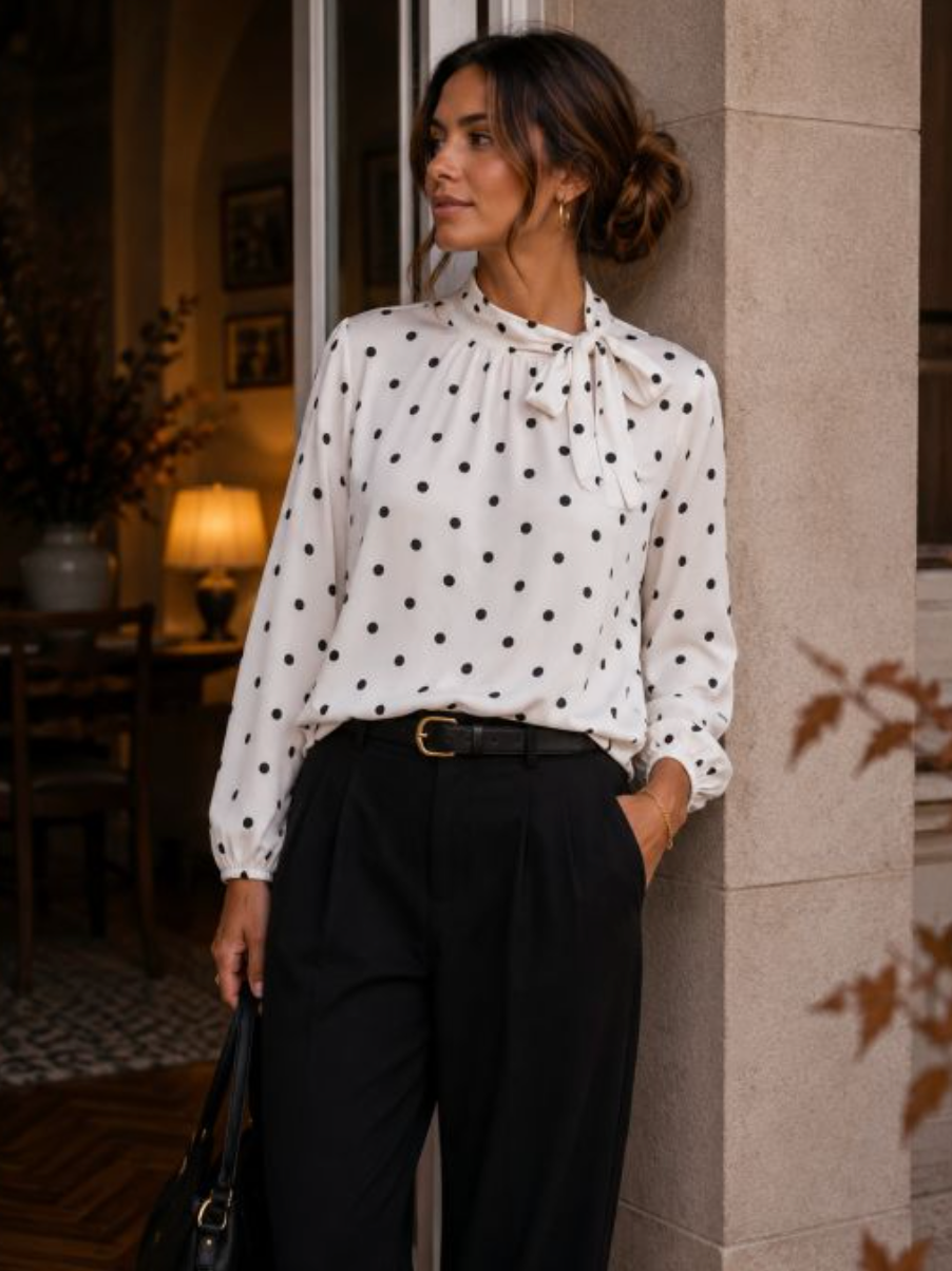 Blouse à pois