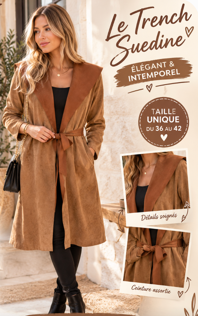 Trench en suedine Lyson
