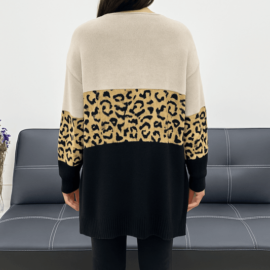 Long gilet leopard