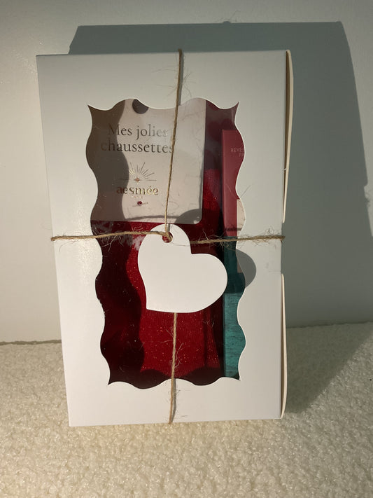 Coffret chaussettes amour + eau de toilette mine mine