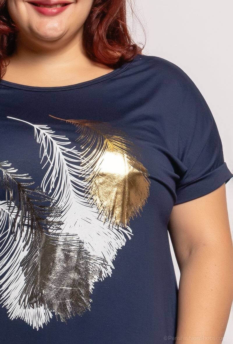 Tee-shirt long "plumes"