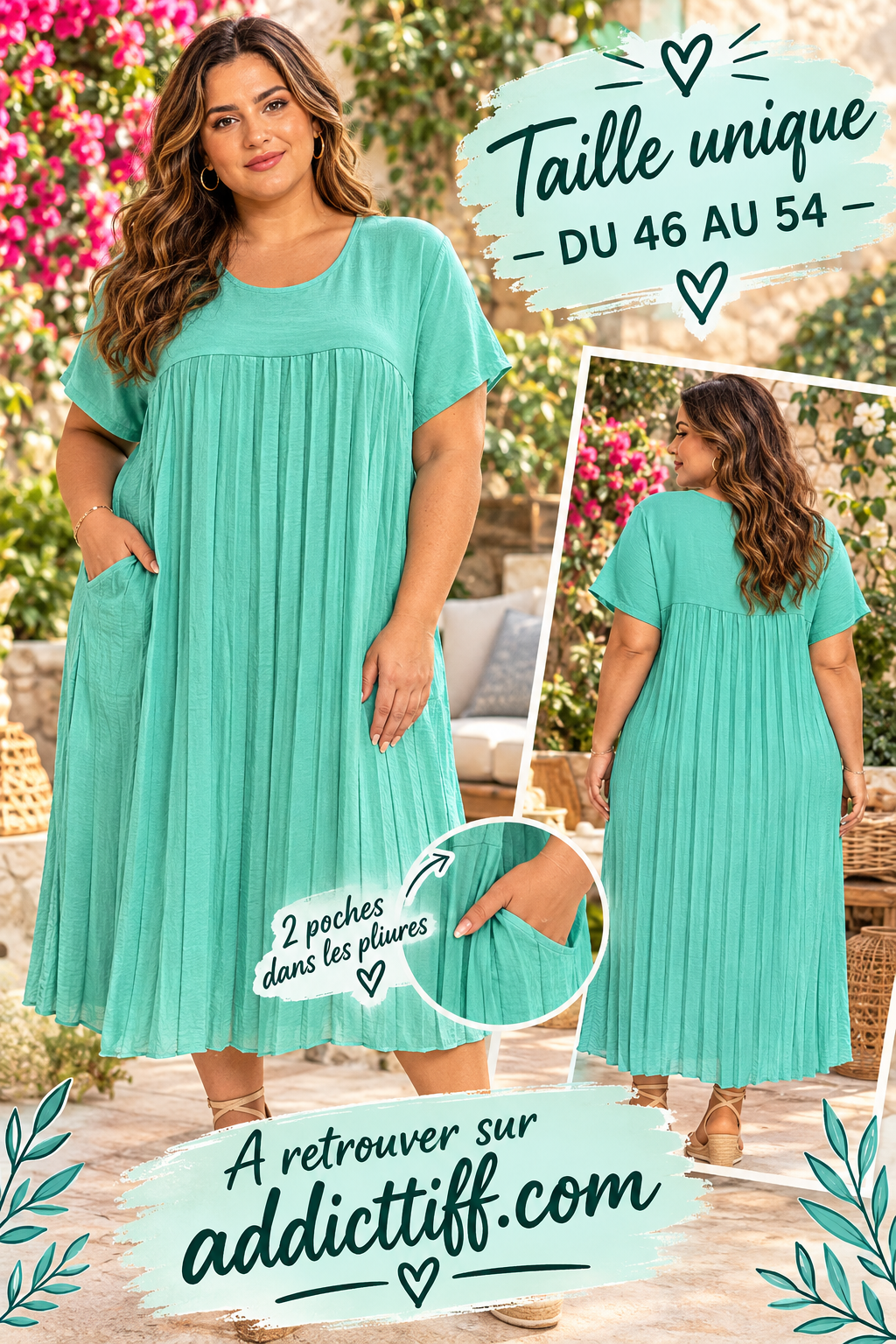 Robe plissée ample