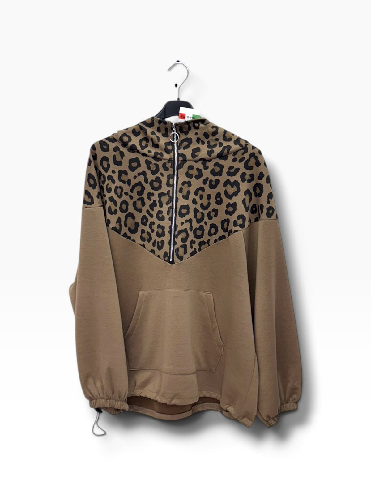 Pull à capuche Leopard
