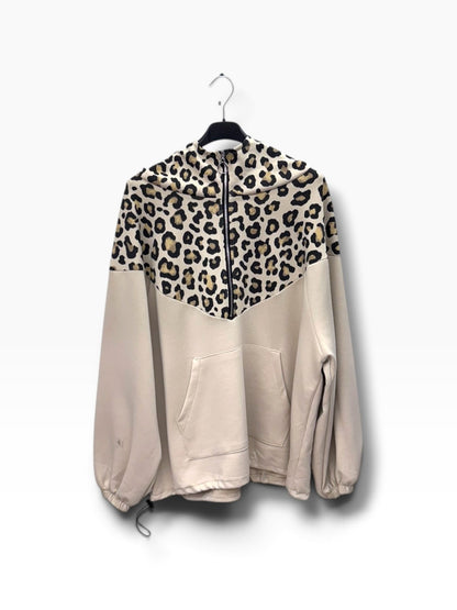 Pull à capuche Leopard