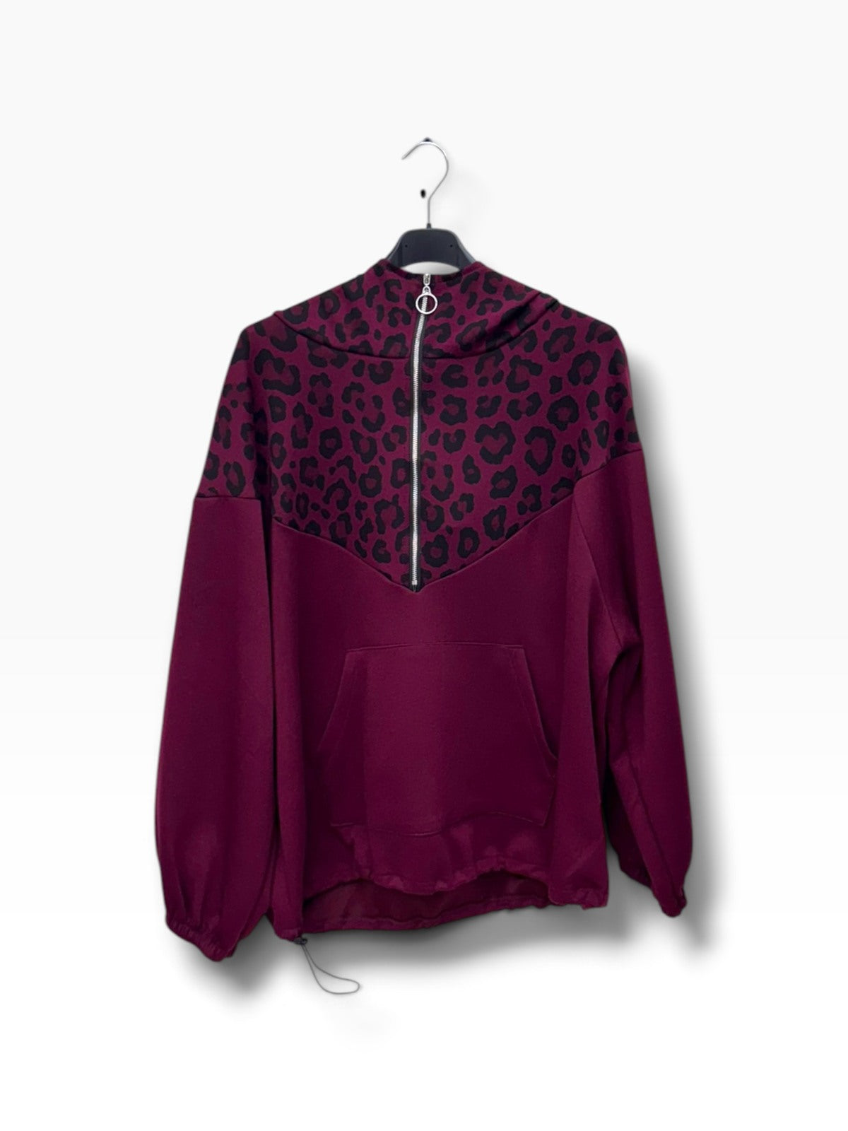 Pull à capuche Leopard