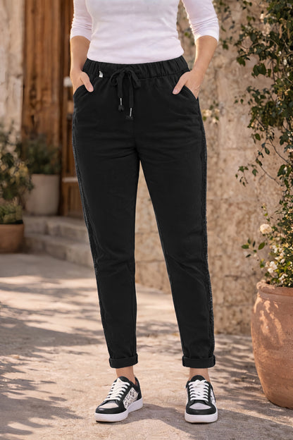 Pantalon magique à dentelle