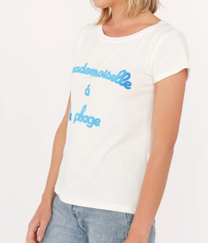 Tee-shirt "mademoiselle à la plage"