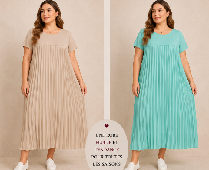 Robe plissée ample