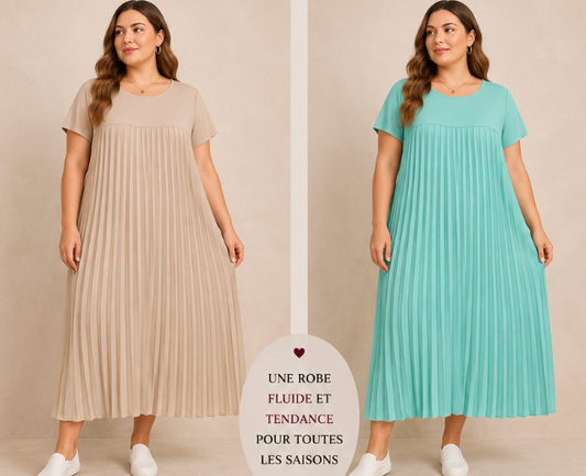 Robe plissée ample