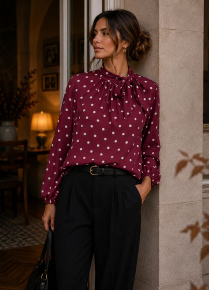 Blouse à pois