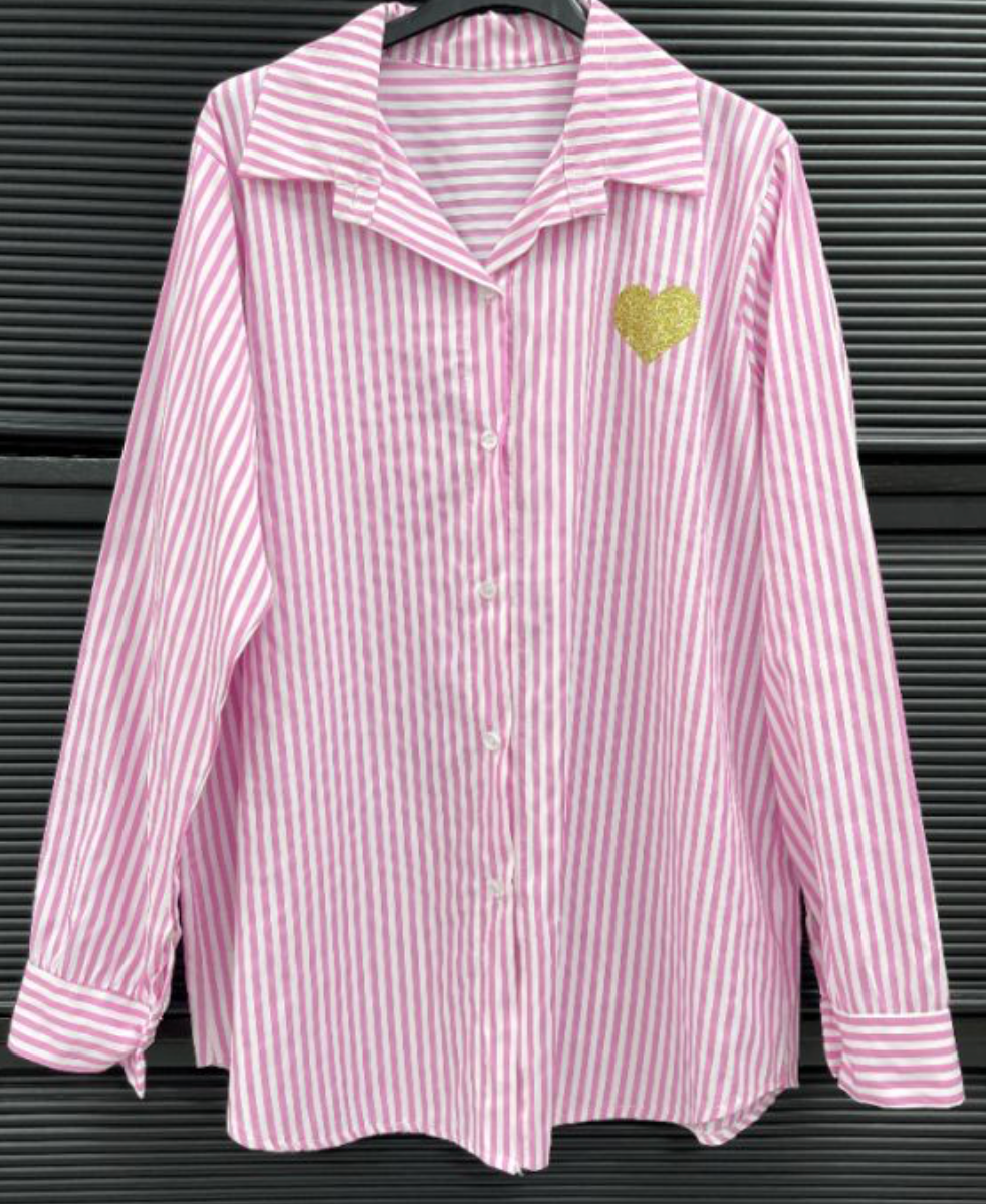 Chemise Rayée coeur