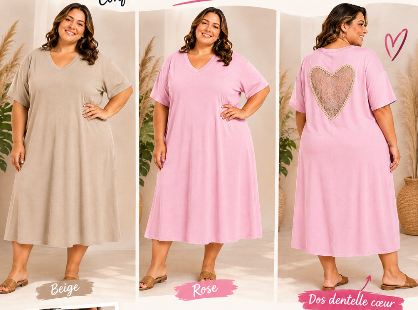 Robe coeur en dentelle