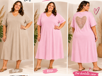 Robe coeur en dentelle