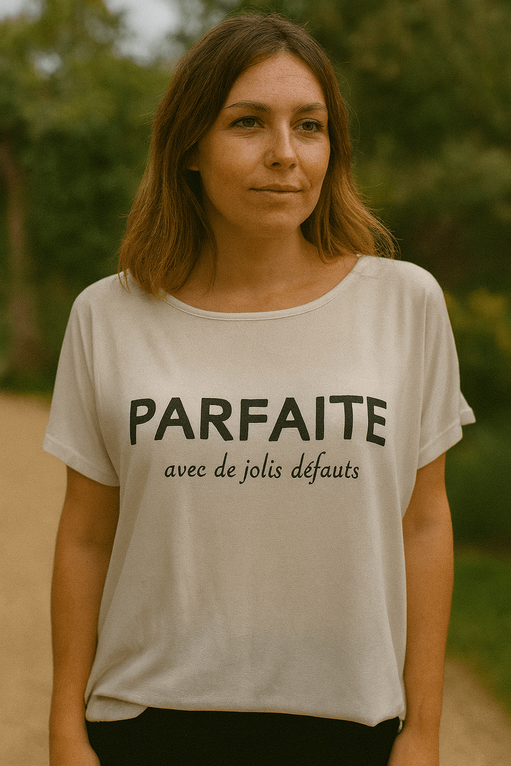 Tee-shirt "parfaite avec de jolis défauts"
