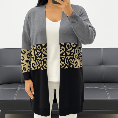 Long gilet leopard