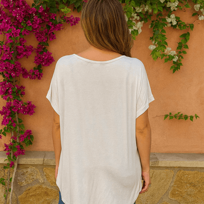 Tee-shirt long "plumes"