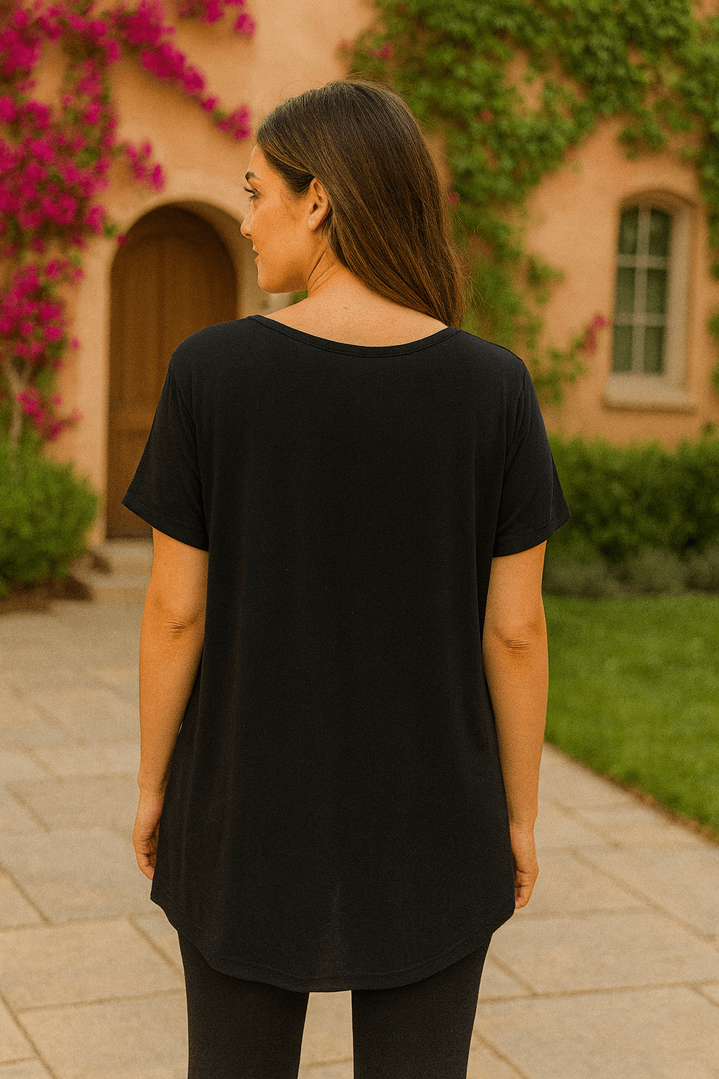 Tee-shirt long "plumes"