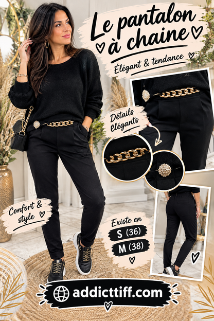 Pantalon à chaîne