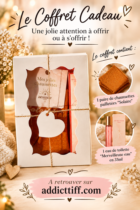 Coffret chaussettes solaire + eau de toilette merveilleuse eau