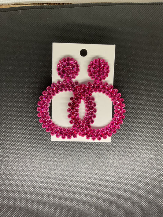 Boucles d'oreilles Anneaux fuchsia