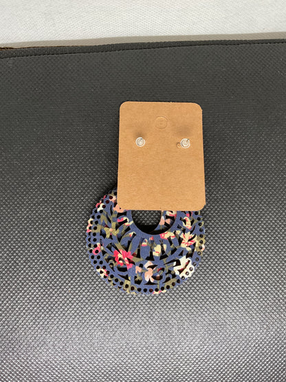 Boucles d'oreilles ronde en bois