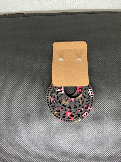 Boucles d'oreilles ronde en bois