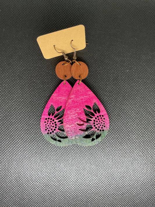 Boucles d'oreille en bois