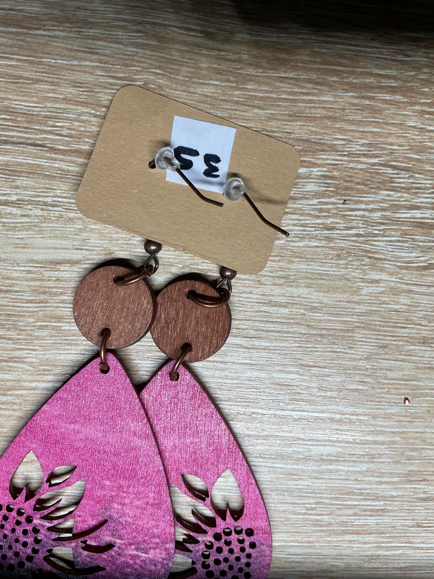 Boucles d'oreille en bois