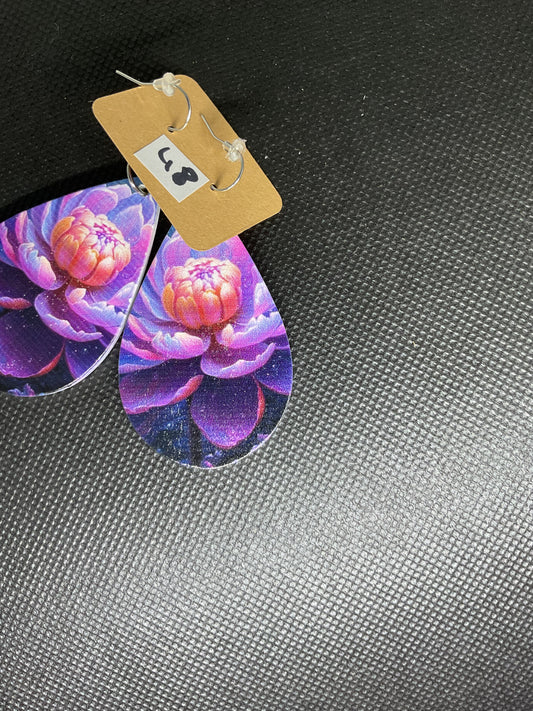 Boucles d'oreille gouttes fleurs