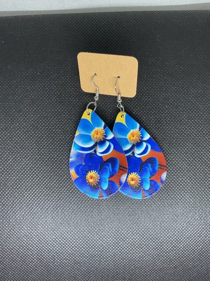 Boucles d'oreille gouttes fleurs