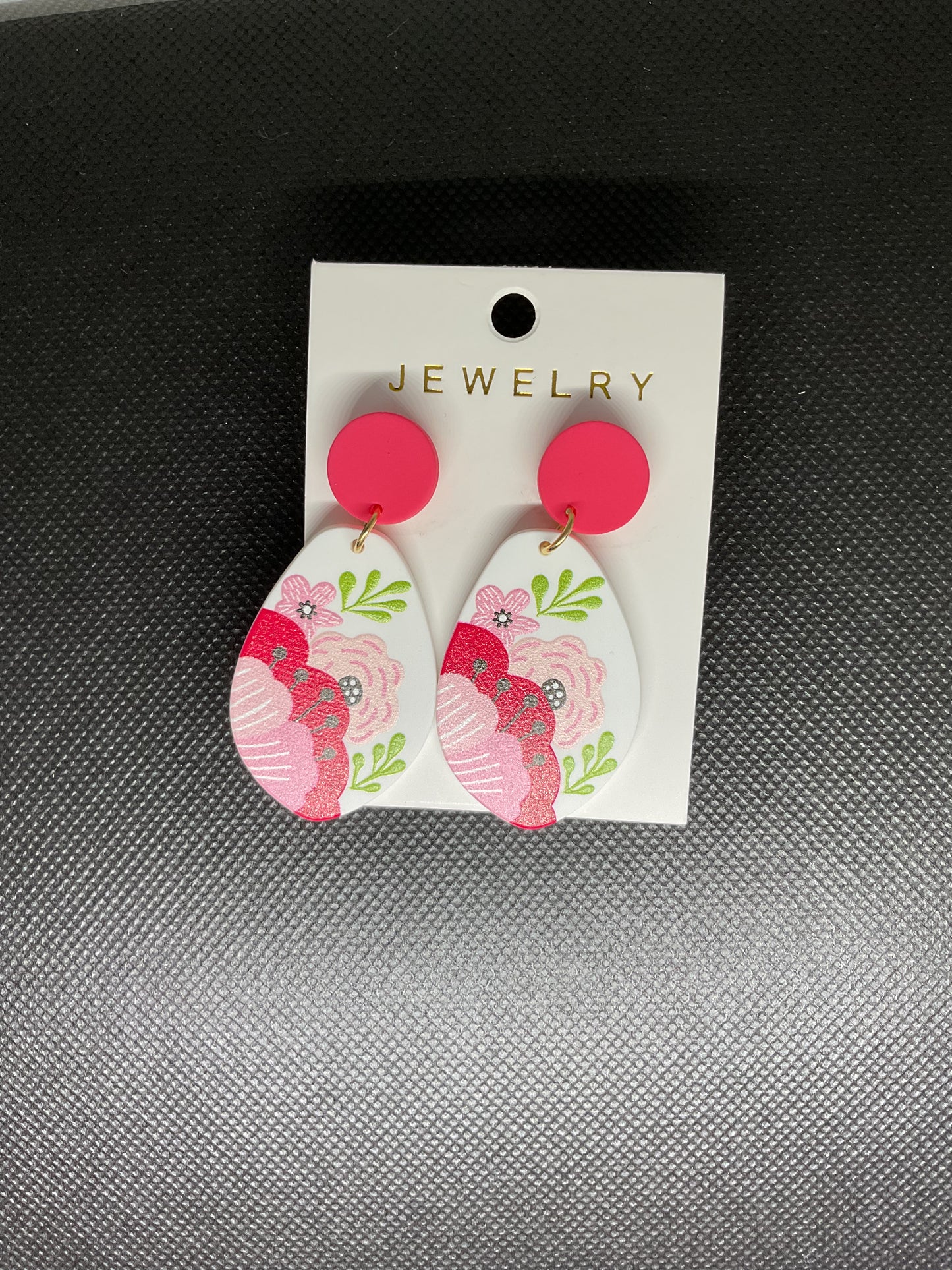Boucles d'oreille ovale fleurs jewerly
