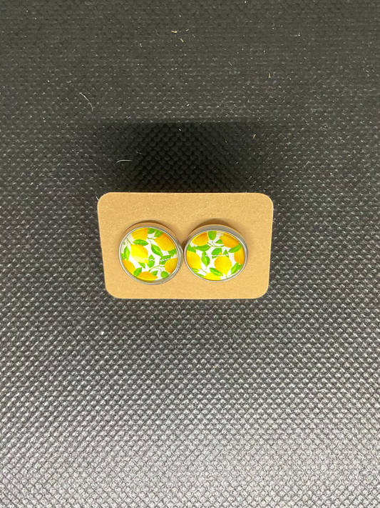 Boucles d'oreilles clou citron