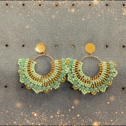 Boucles d'oreilles (menthe) - acier inoxydable