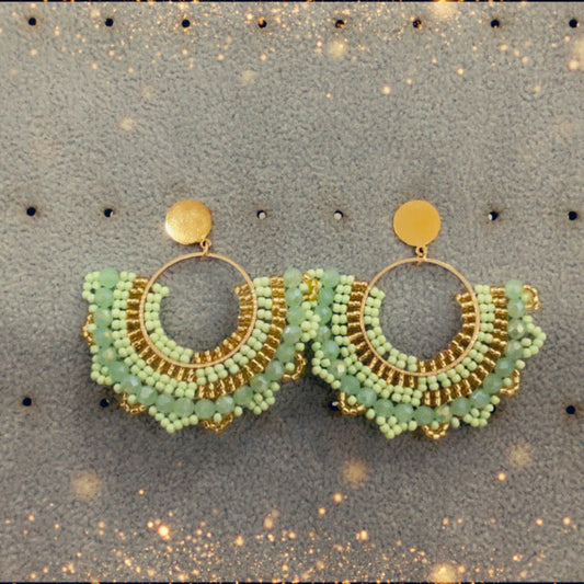 Boucles d'oreilles (menthe) - acier inoxydable