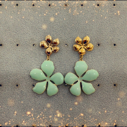 Boucles d'oreilles (menthe) - acier inoxydable