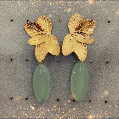 Boucles d'oreilles (menthe) - acier inoxydable