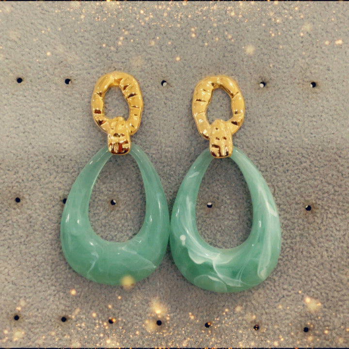 Boucles d'oreilles (menthe) - acier inoxydable