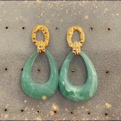 Boucles d'oreilles (menthe) - acier inoxydable