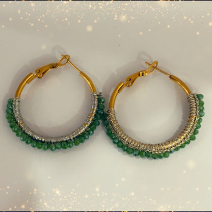 Boucles d'oreilles (menthe) - acier inoxydable