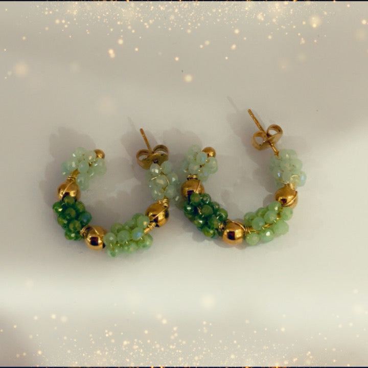 Boucles d'oreilles (menthe) - acier inoxydable
