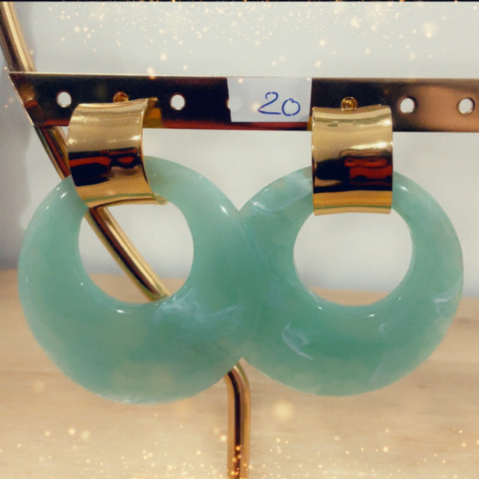Boucles d'oreilles (menthe) - acier inoxydable