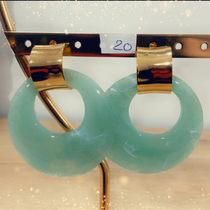 Boucles d'oreilles (menthe) - acier inoxydable