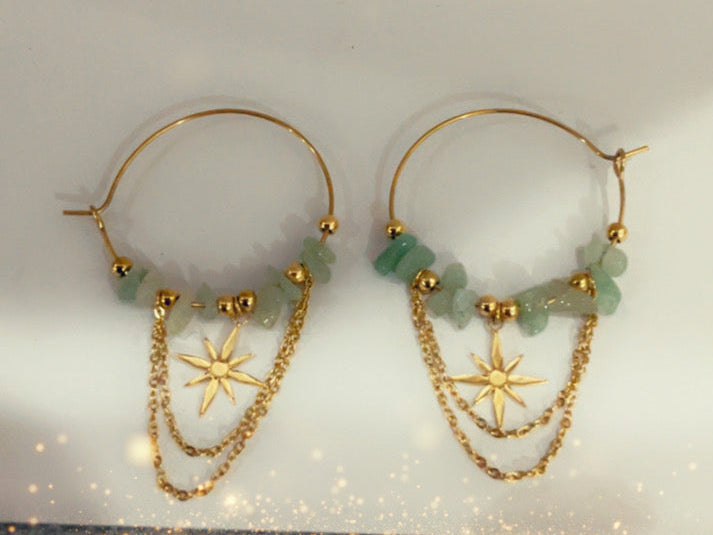 Boucles d'oreilles (menthe) - acier inoxydable