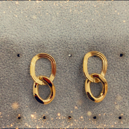 Boucles d'oreilles (rose) - acier inoxydable