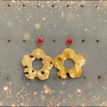 Boucles d'oreilles (rose) - acier inoxydable