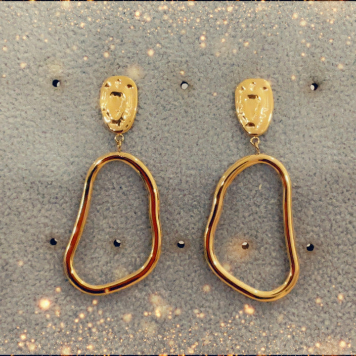 Boucles d'oreilles (rose) - acier inoxydable