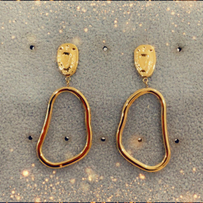 Boucles d'oreilles (rose) - acier inoxydable