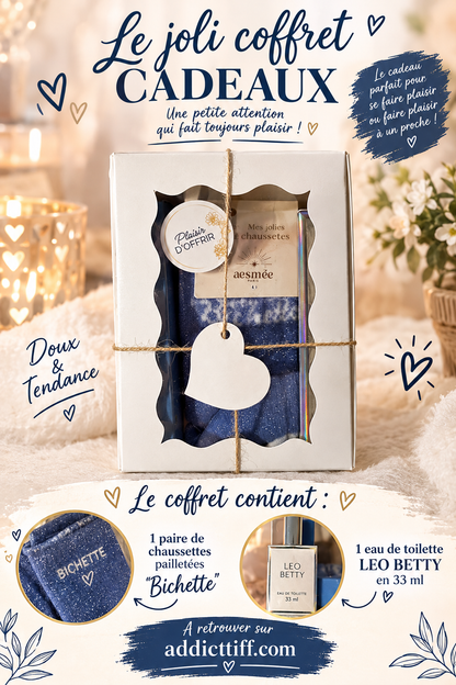 Coffret chaussettes bichette + eau de toilette Leo Betty