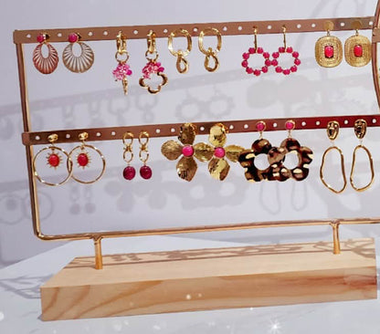 Boucles d'oreilles (rose) - acier inoxydable